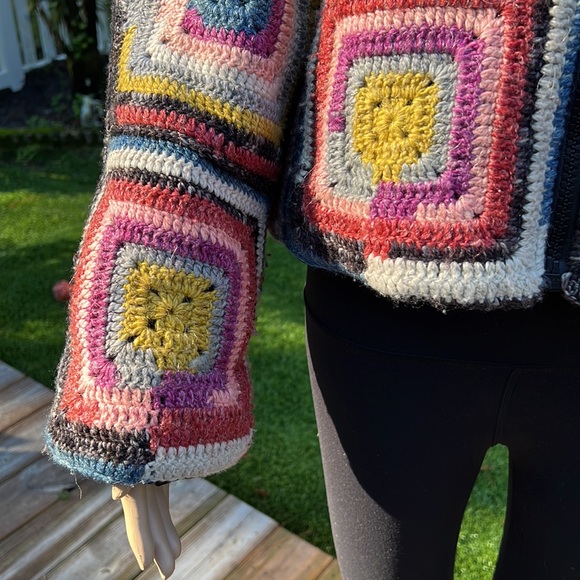 Sea Bette Crochet Knit Puffer Jacket. Size XS - Picture 9 of 12